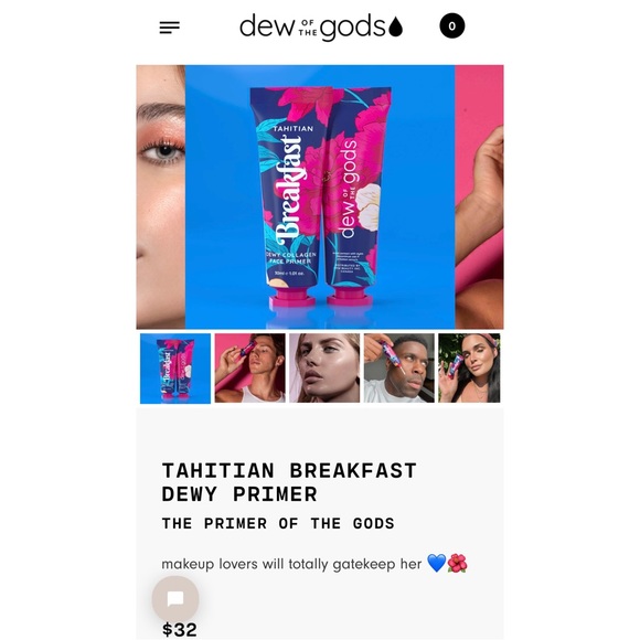 NIB Dew of the Gods TAHITIAN BREAKFAST DEWY PRIMER FULL SIZE 30 ML - Picture 9 of 9